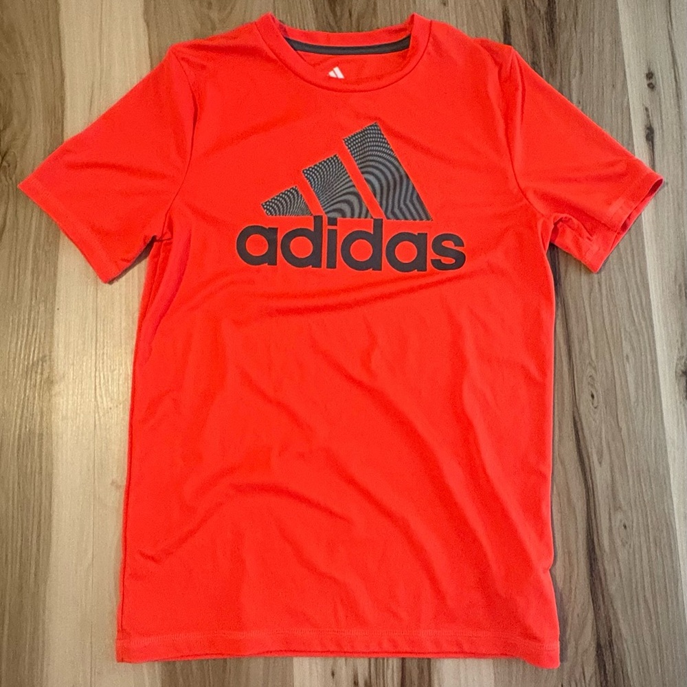 Boys Adidas Vibrant Red Sports Tee